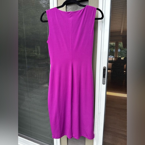 Boston Proper Women’s Sleeveless Vibrant Purple Midi Dress Size 12 - Picture 3 of 4